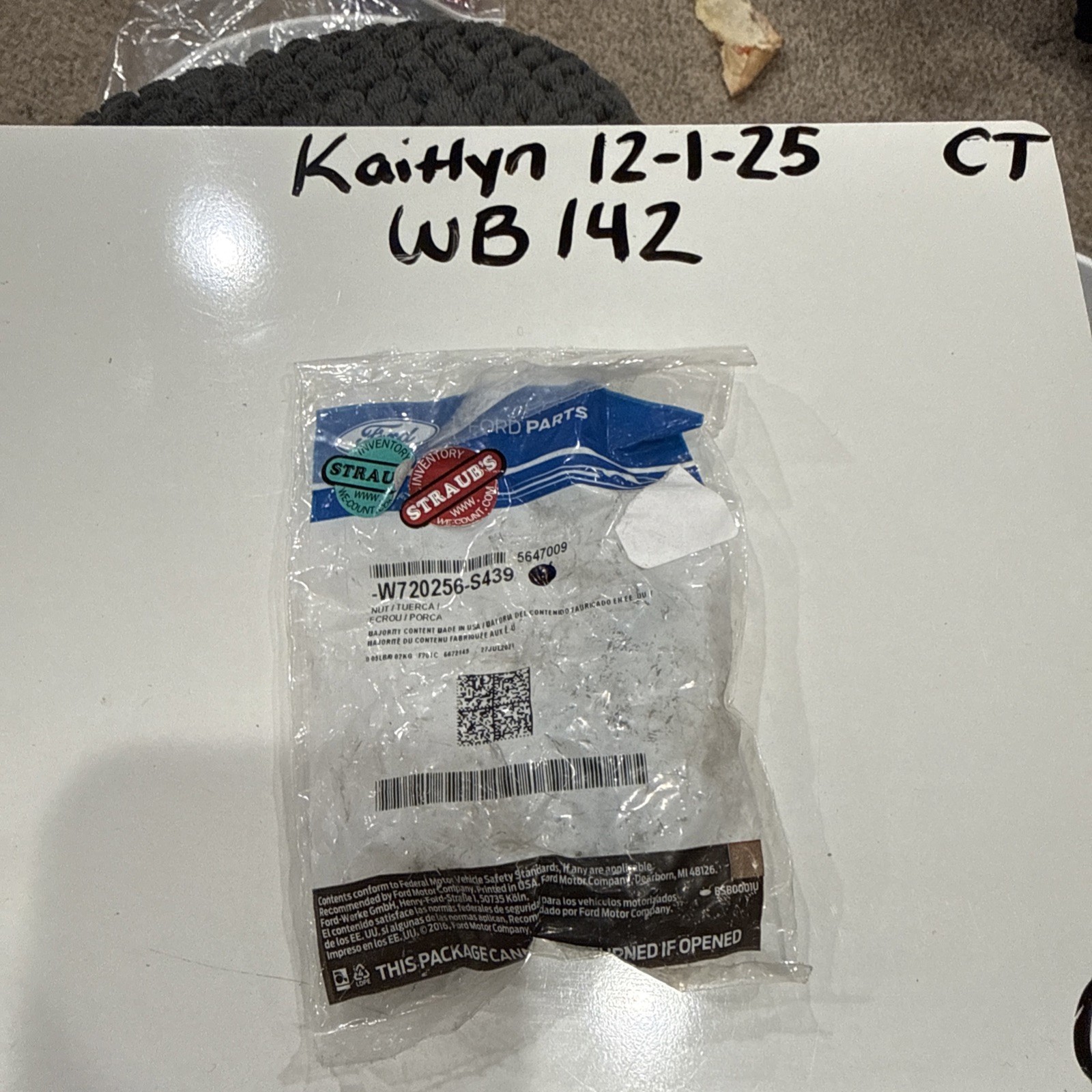 (1) Genuine Ford Support Strap U-Nut W720256-S439, Sold Individually. USA Made