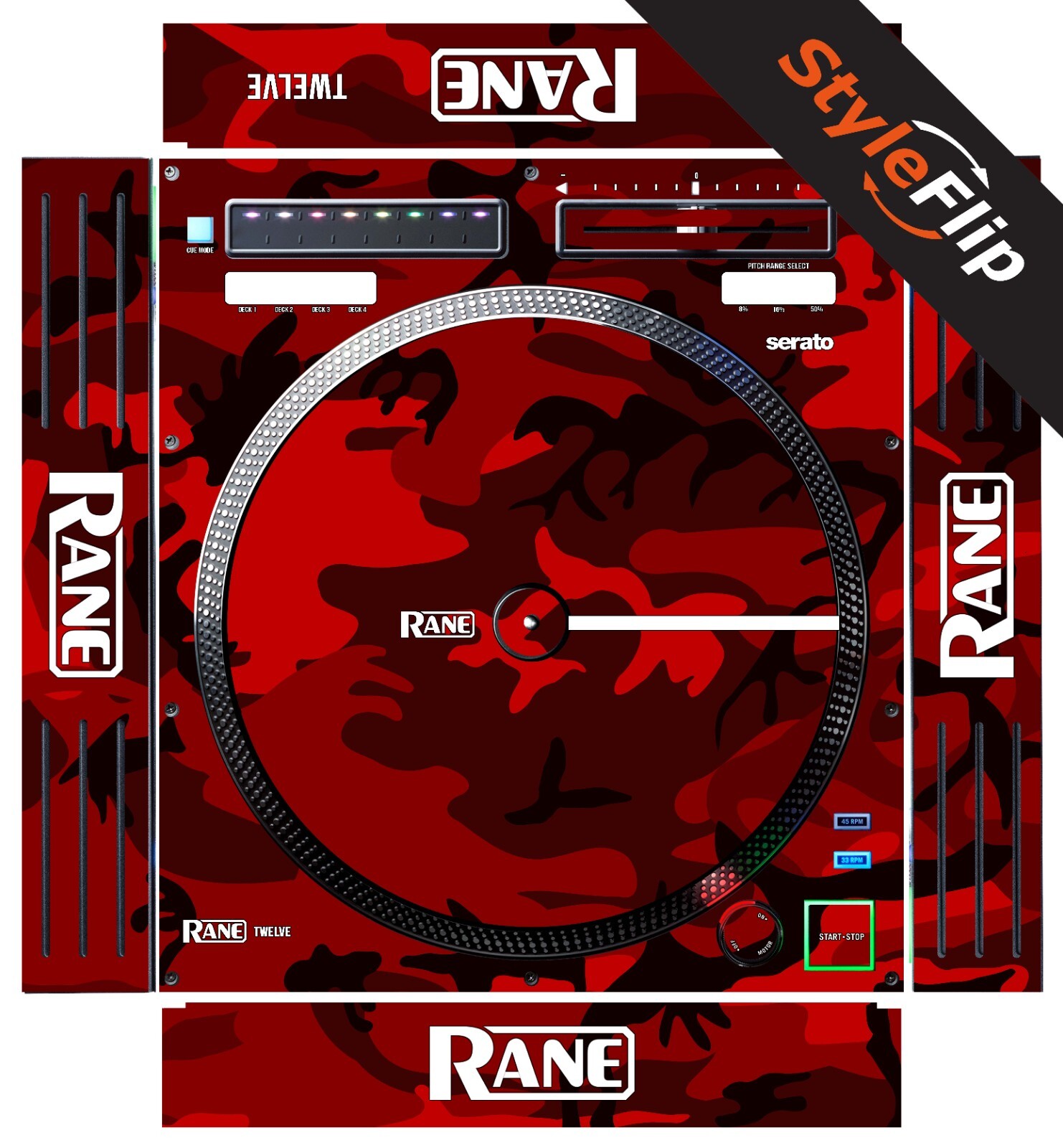 Rane Twelve 2019 Version Skin | Camo Red | Protective Decal | StyleFlip Skins