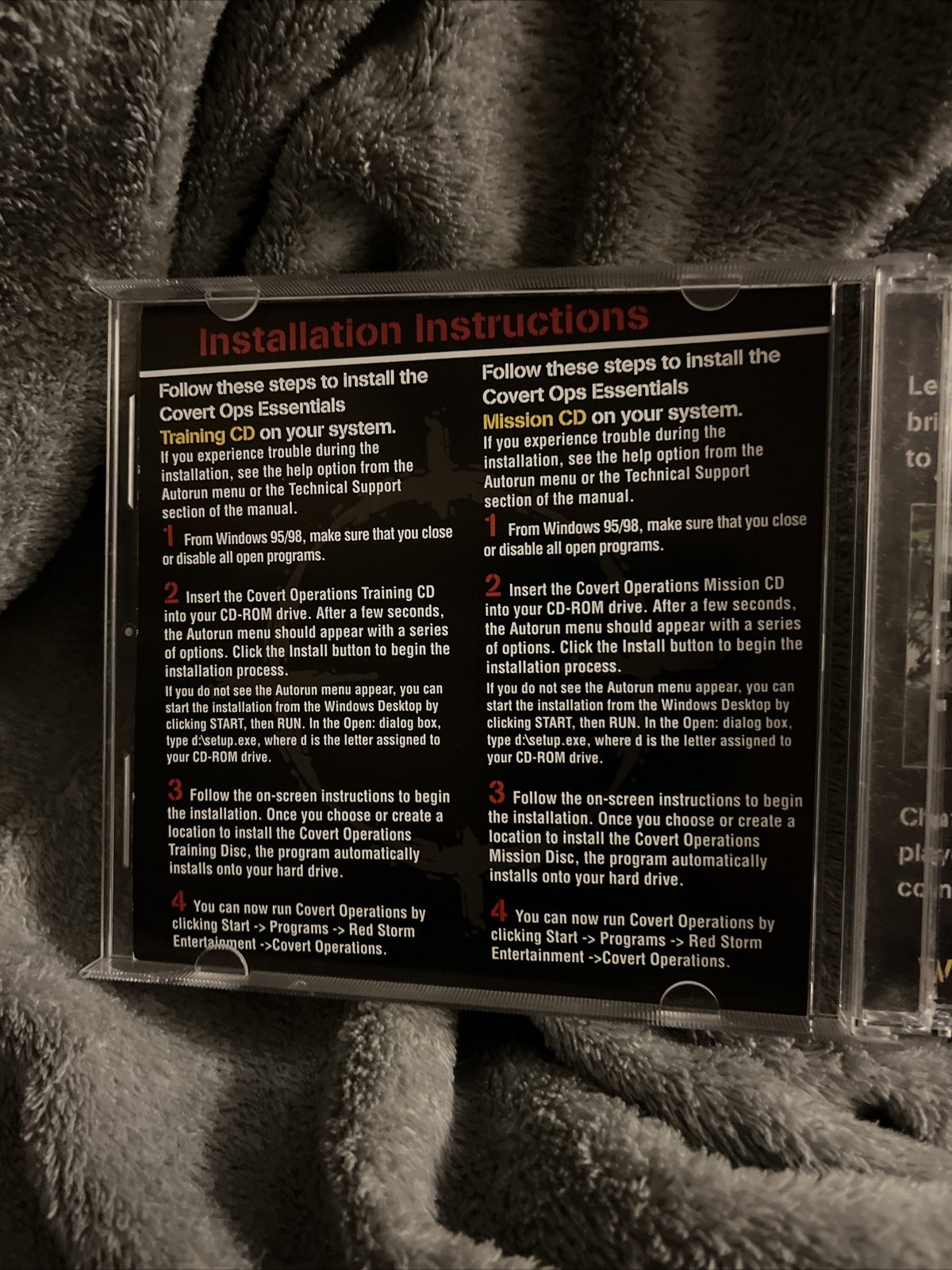 Tom Clancy's Rainbow Six: Covert Ops Essentials (2000) PC GAME. SEE DESCRIPTION
