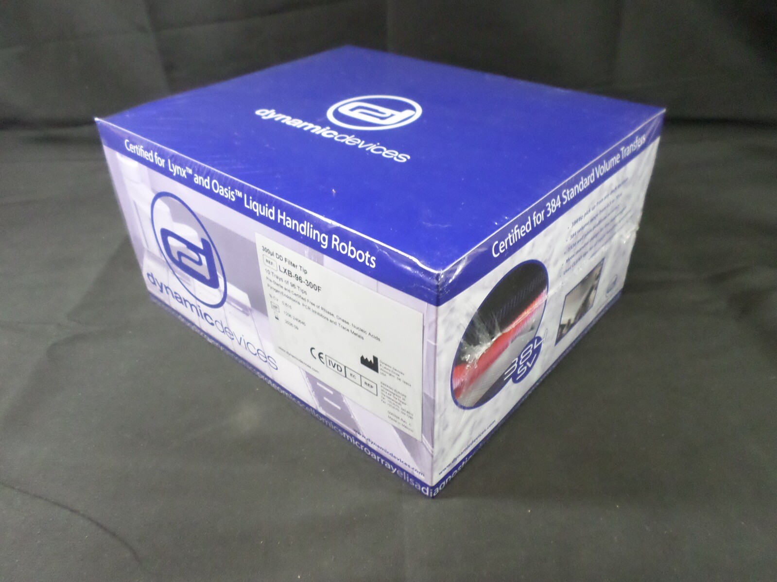 DYNAMIC DEVICES 300μL Sterile Filter Robot Pipette Tips LXB-96-300F (960/Box)