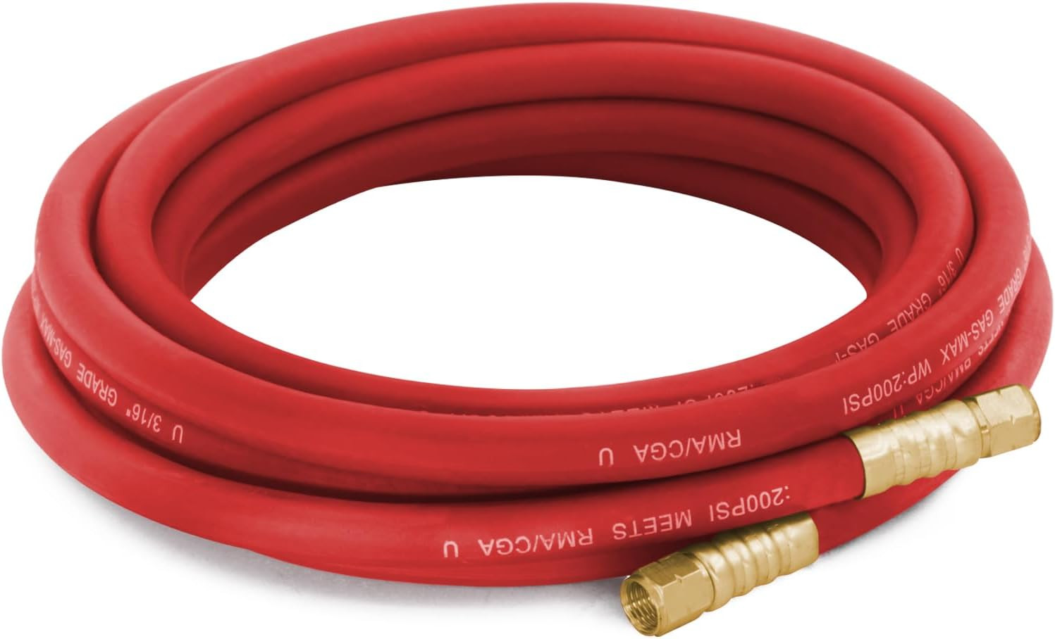 Turbo Style 0386-1090 Ah-12 Hose Acetylene, "A" Fittings, 12' Professional Serie