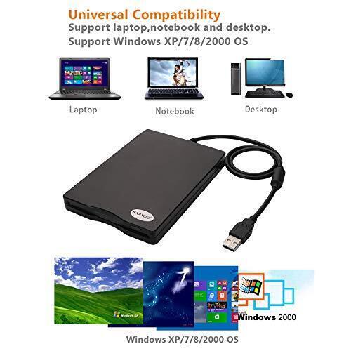 USB External Floppy Disk Drive, 3.5-inch Portable 1.44MB FDD Diskette Drive,