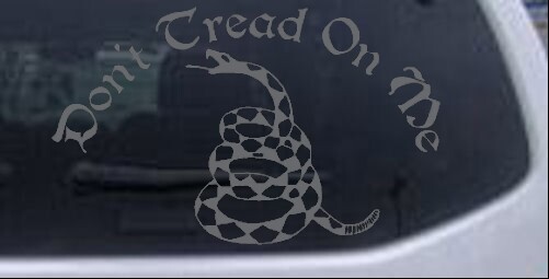 Gadsden Flag Dont Tread On Me Car Truck Window Decal Sticker Silver 8X4.9