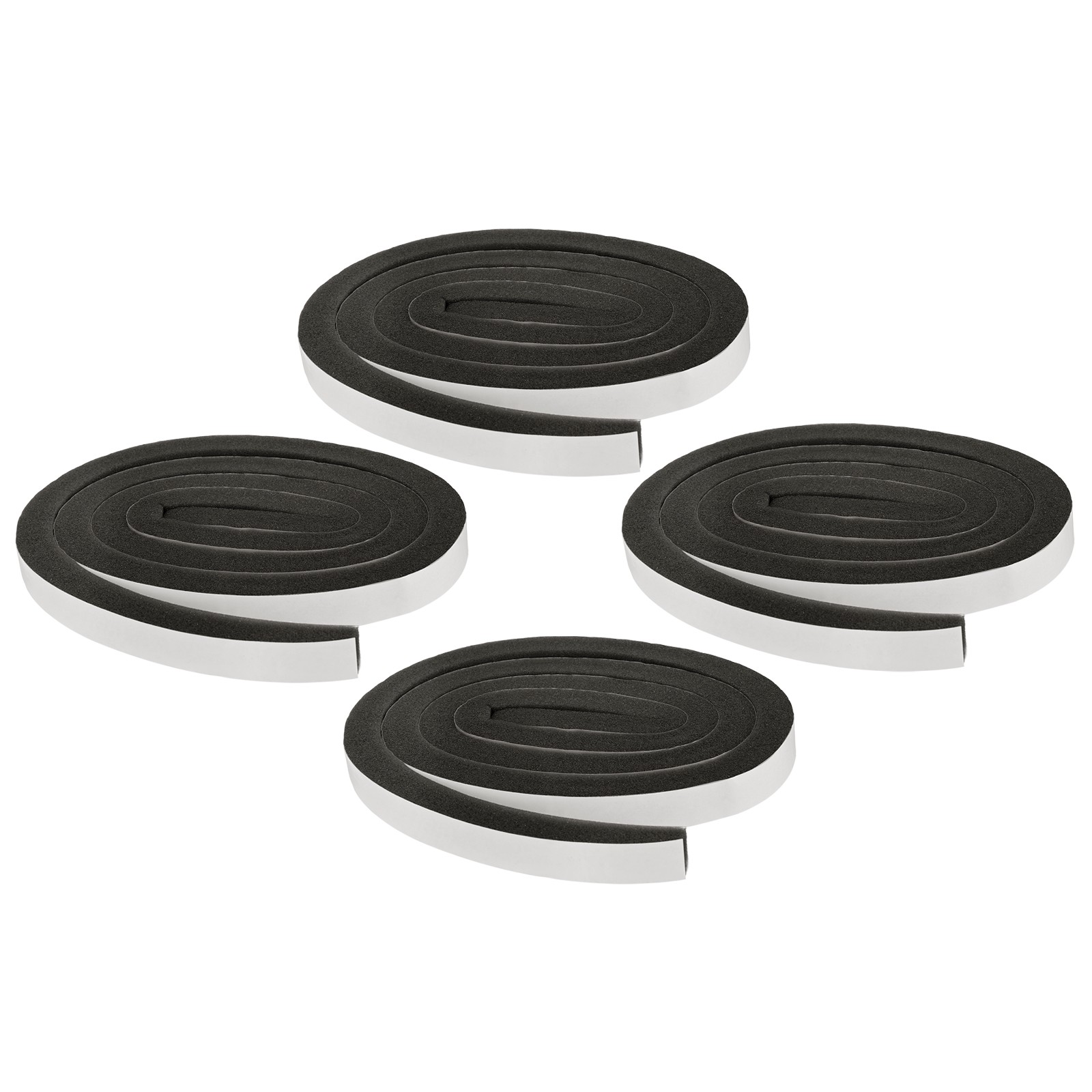 4pcs Foam Insulation Tape 13/16" W x 13/16" t x 6.5ft Door Seal Strip Black