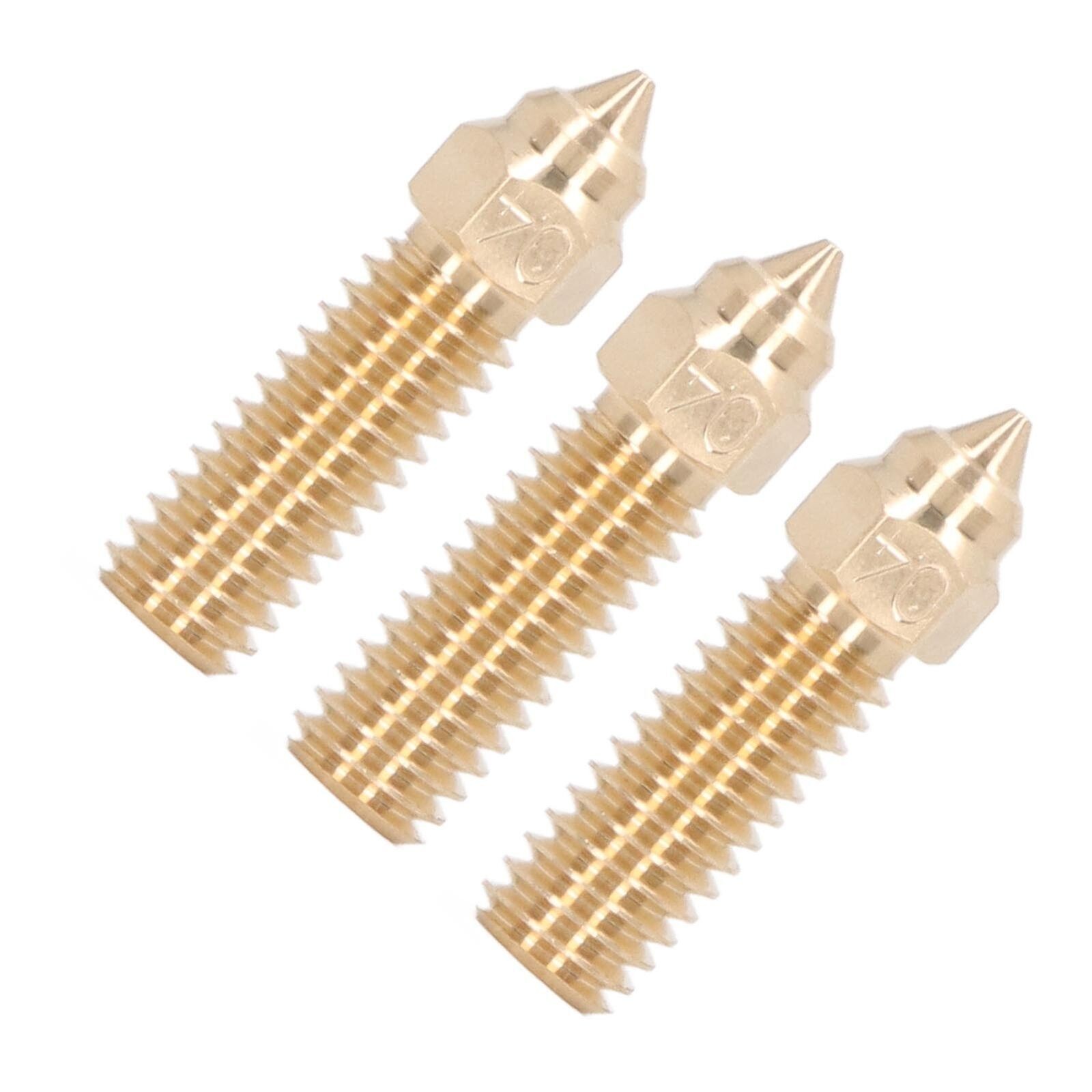 3Pcs 3D Printer Nozzle Kit Extruder Brass Nozzles High Flow High Temperature