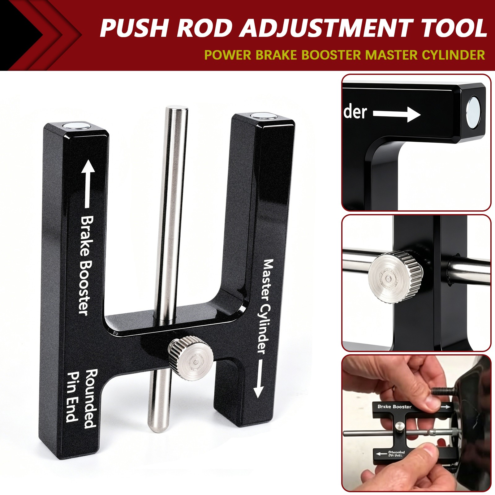 Power Brake Booster Master Cylinder Push Rod Length Gauge Tool Adjustment Pin