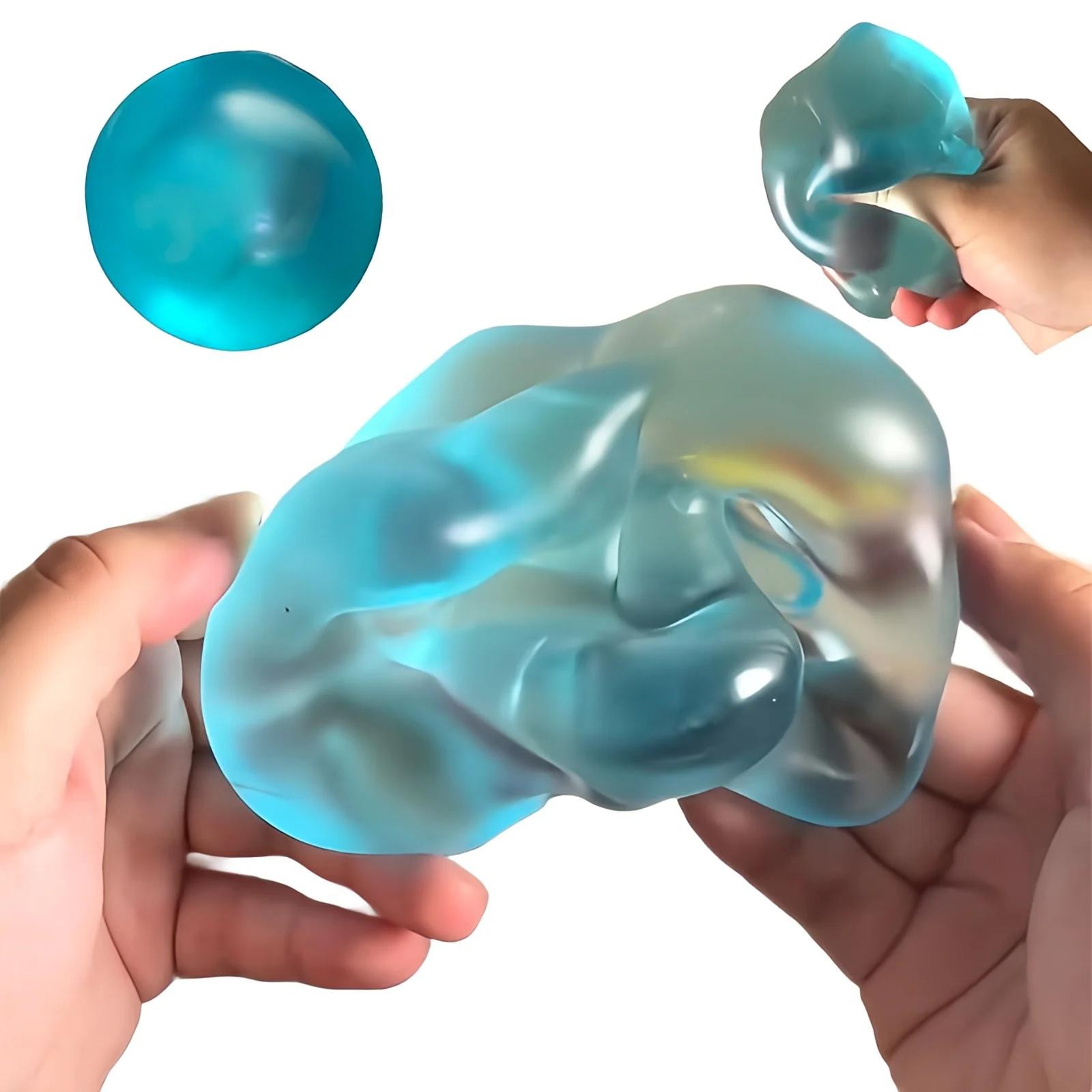 Blue Maltose Squishy Toys Anti Stress Sensory Fidgets Toy Soft Simulated Transpa