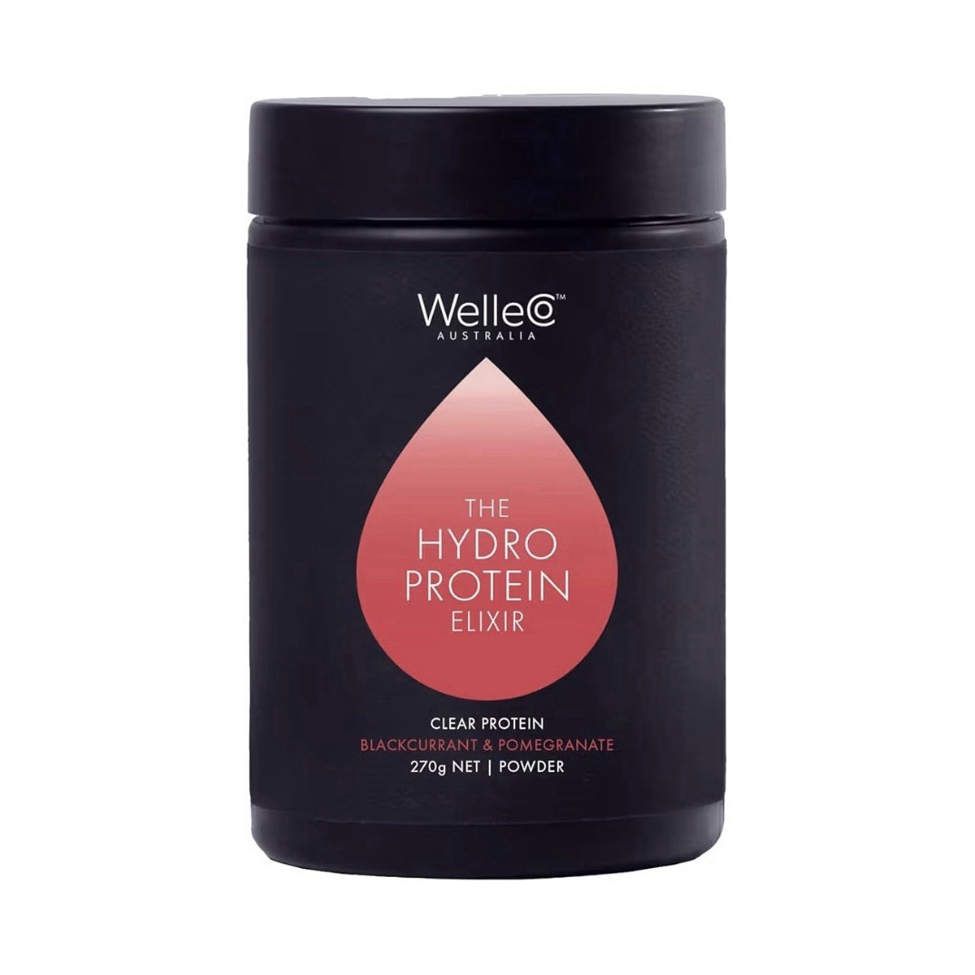 WelleCo HydroProtein Elixir Blackcurrant Pomegranate 270g Vegan Gluten Free