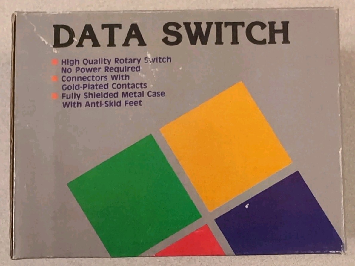 Manual Data Switch For 2 Parallel Port Printers / Devices, New in Box, Free Ship