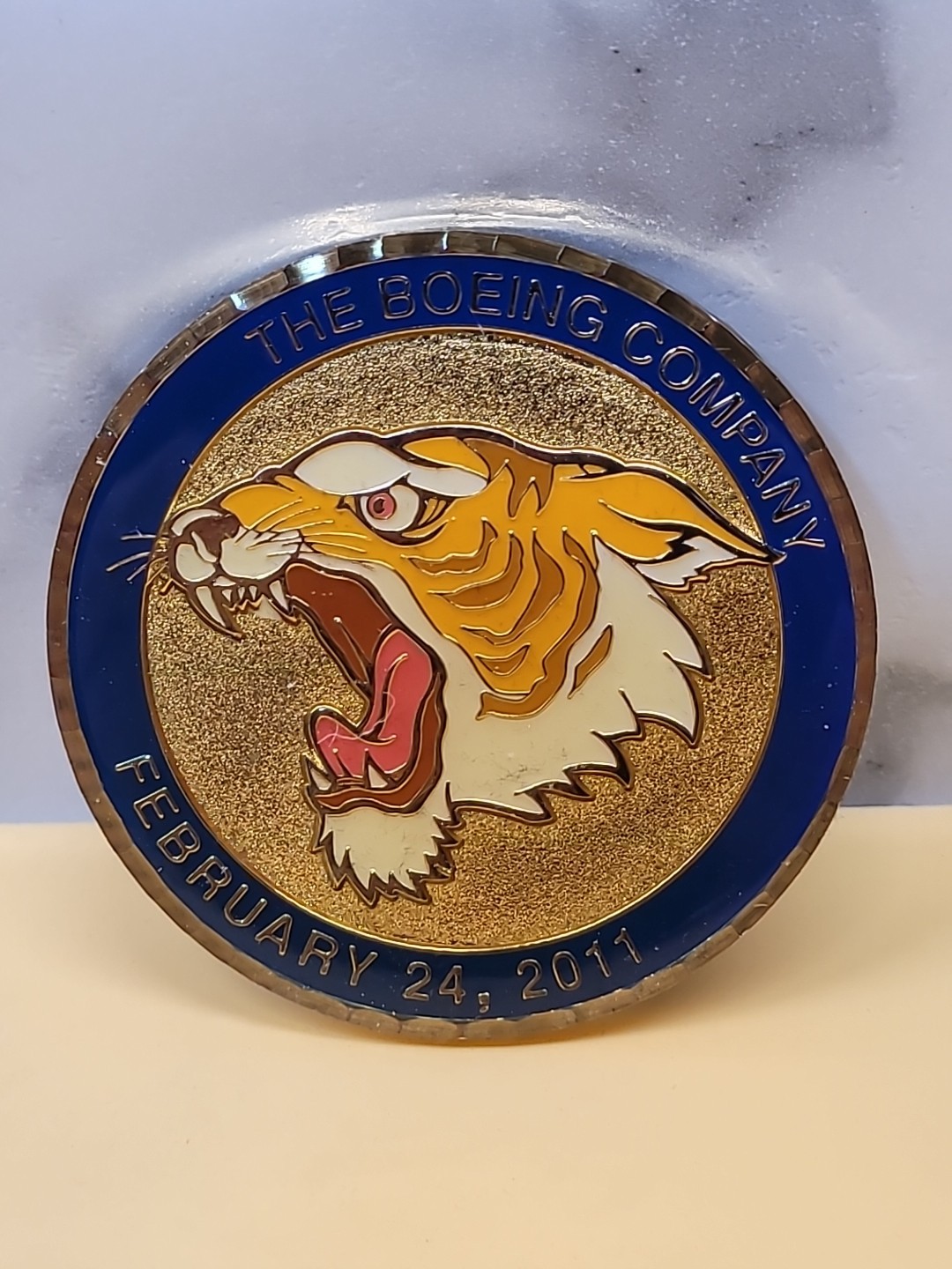 BOEING UNITED STATES AIR FORCE FUELING THE FIGHT KC-46 1ST FLIGHT CHALLENGE COIN