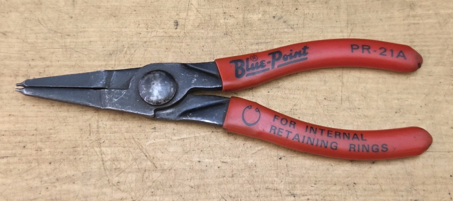 Blue Point PR21A - 5.5" Long Straight Fixed Tip Internal Retaining Ring Pliers