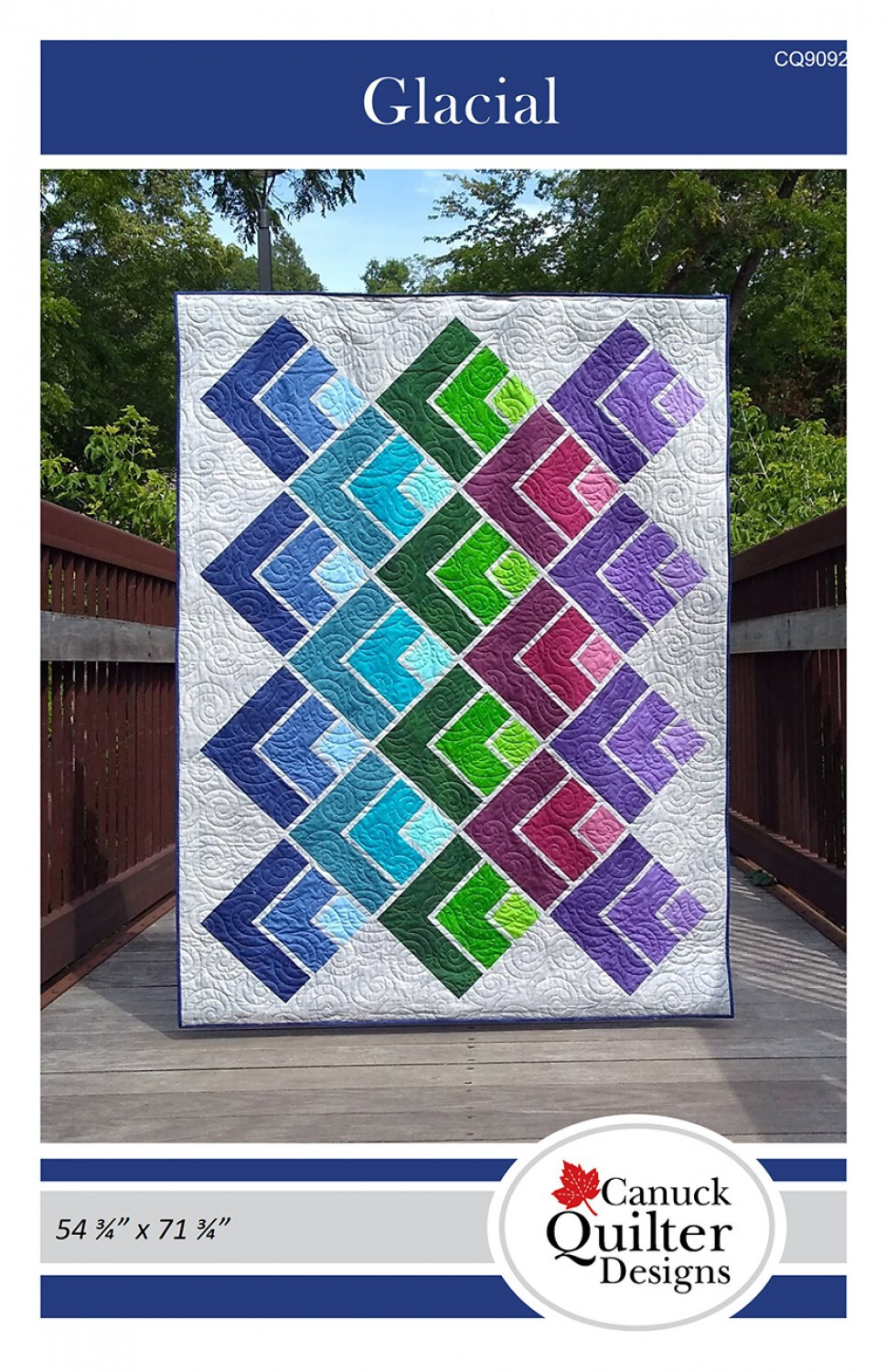 Glacial Pattern by Canuck Quilter Designs (54.75" x 71.75")