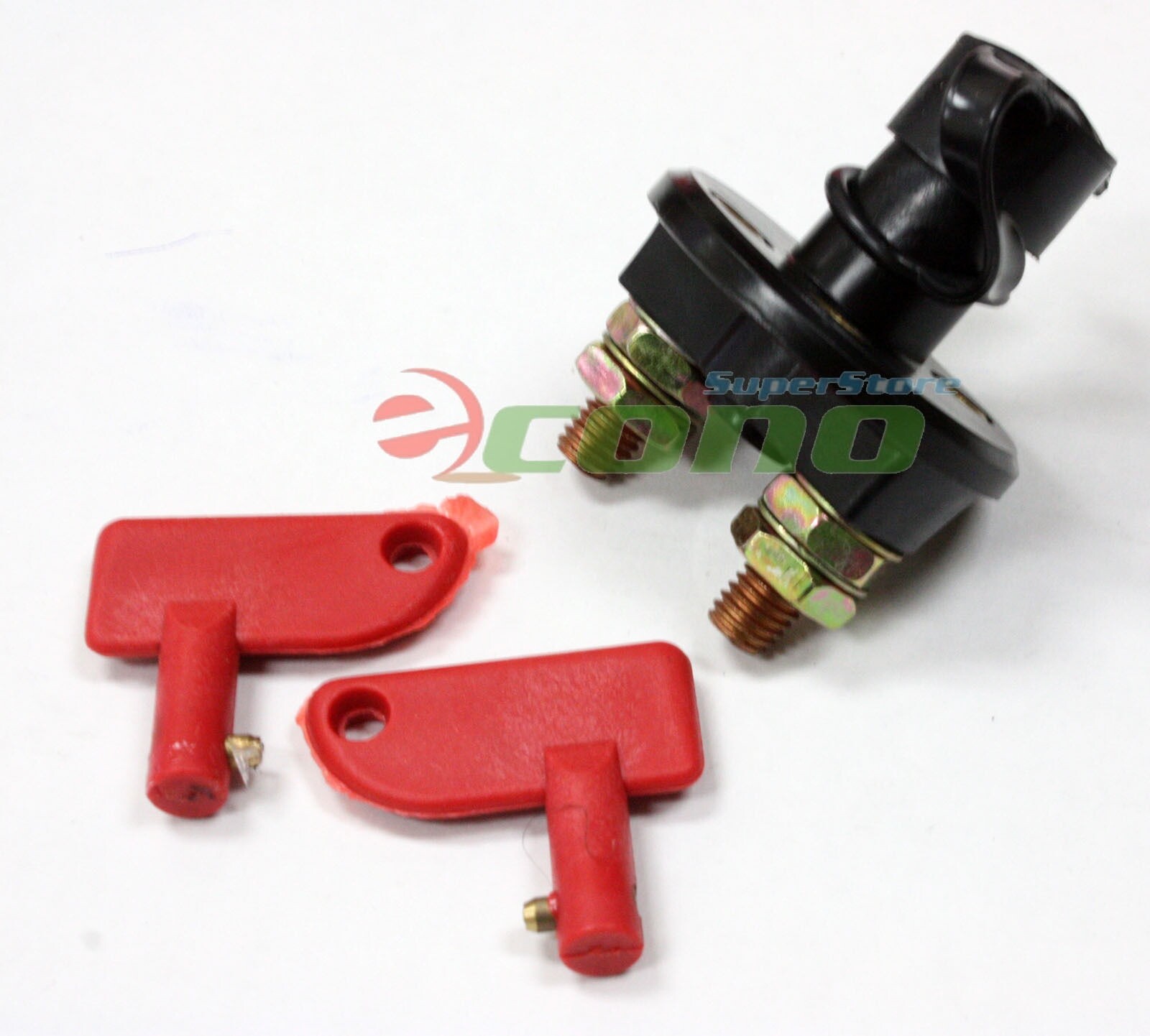 LOT 4 Auto Battery Cut Off Switch Disconnect Kill Solid Brass w/ 2 Removable Key