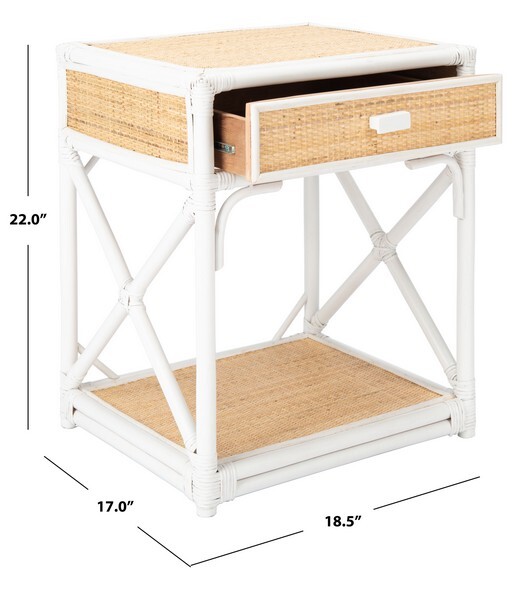 Safavieh BALI 1 DRAW 1 SHELF NIGHTSTAND, Reduced Price 2172746146 NST4001B
