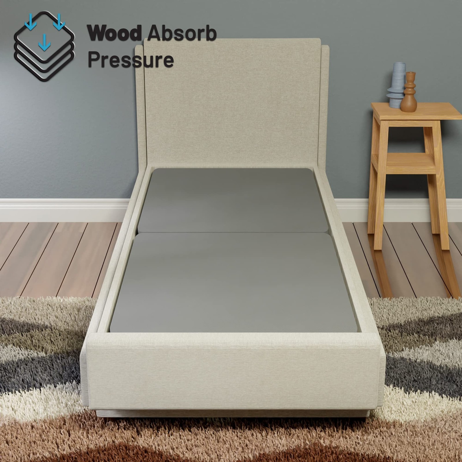 Greaton 1.5-Inch Split Fully Assembled Bunkie Board for Mattress/Bed Support,...