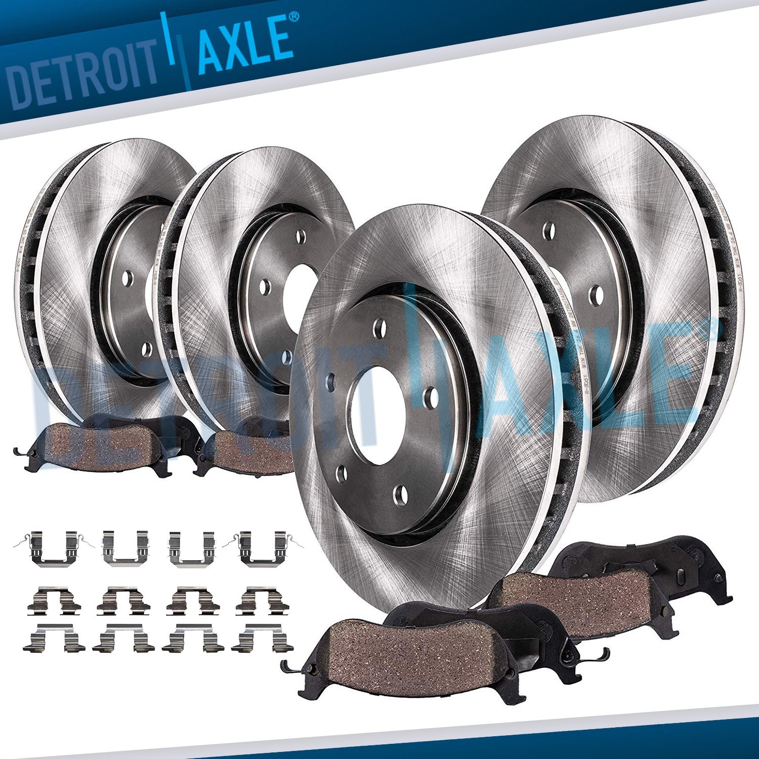 Front Rear Disc Brake Rotors and Ceramic Brake Pads for Infiniti FX35 FX45 FX37