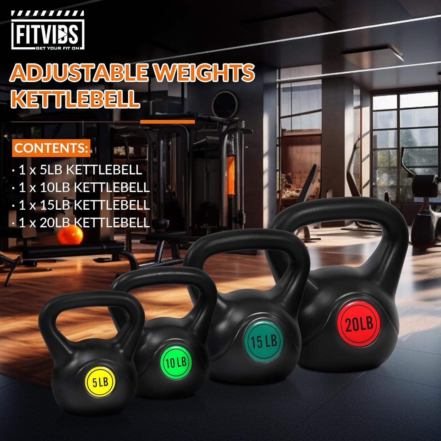 50lb Strength Training Kettlebell Pack