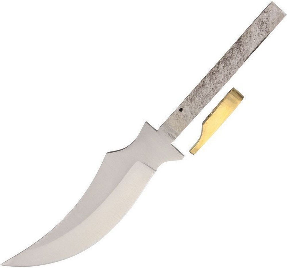 Bowie Knife Making Upswept Skinner Fixed Carbon Steel Blank w/Brass Guard EG-618