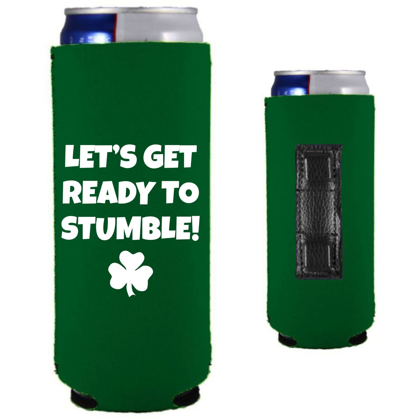 Let's Get Ready to Stumble Magnetic Slim Can Coolie; Compatible with Ultra
