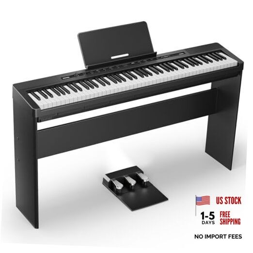 Donner DEP-16A Beginner Digital Piano 88 Key Full Size Weighted Keyboard,