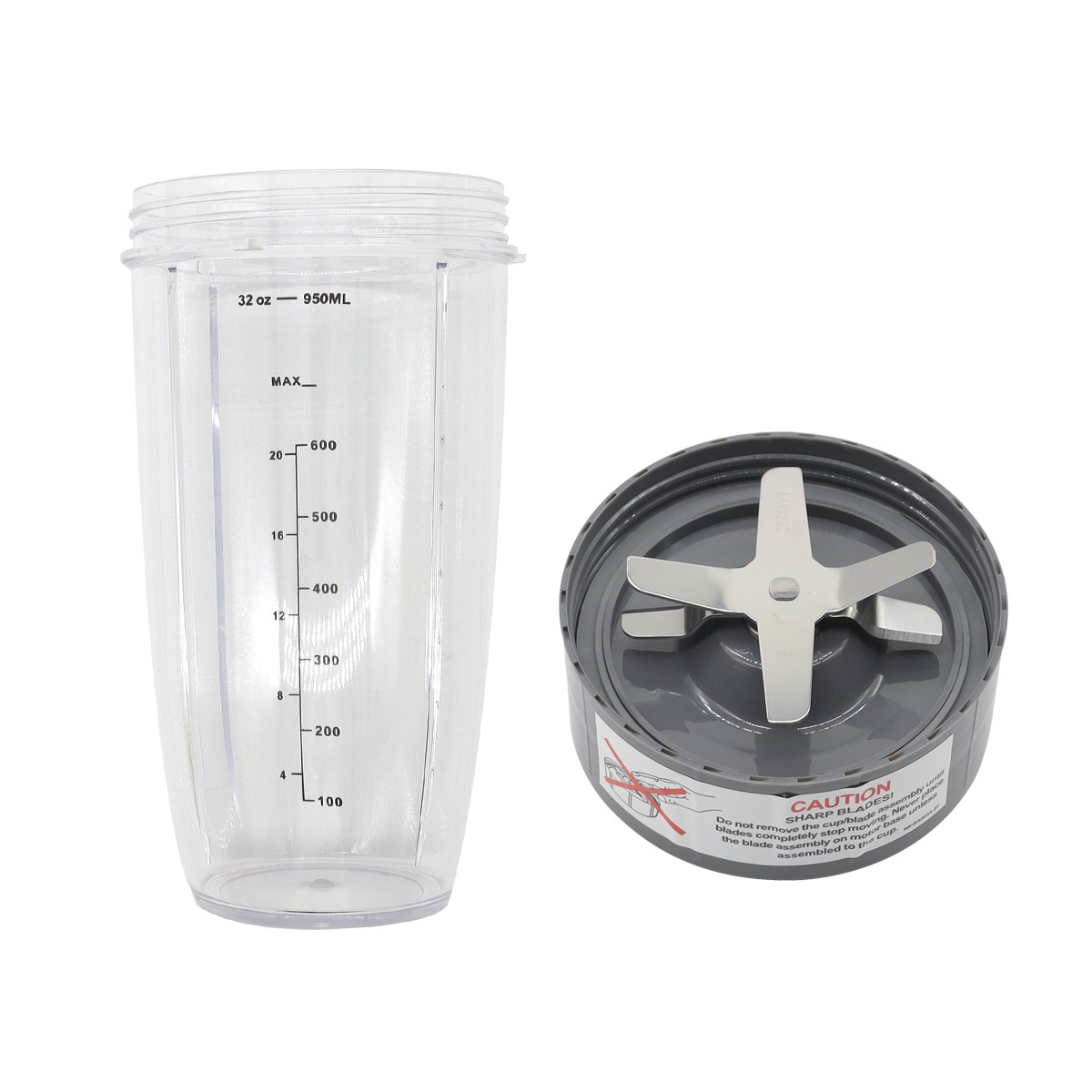 32 oz Cup and Extractor Blade for NutriBullet 600W 900W NB-101B NB-101S NB-201