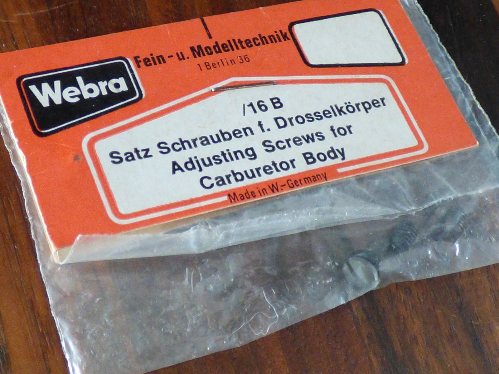 Webra Adjusting Screws for Carburetor Body for RC Airplane Glow Engine Carb 16/B