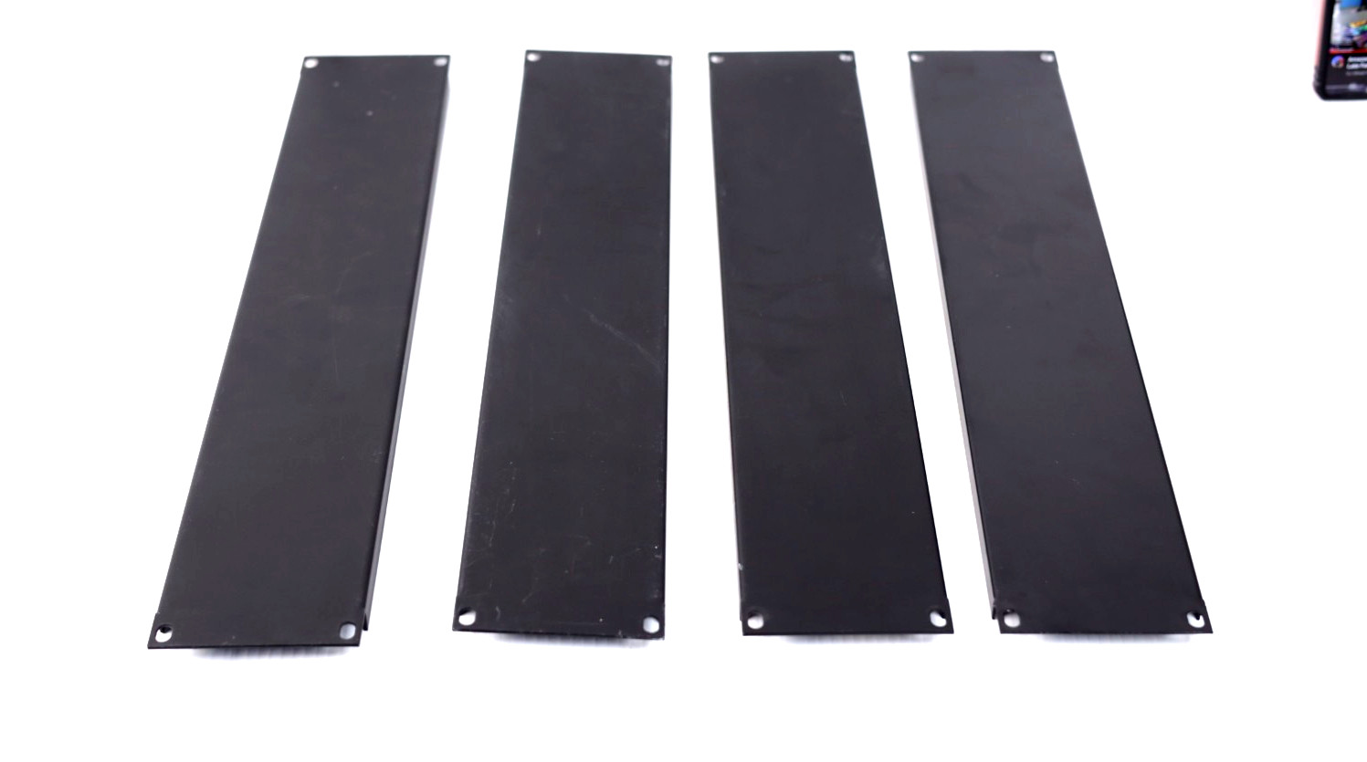 4 Middle Atlantic Flat Black Filler Panel Set 2U EB2 w853