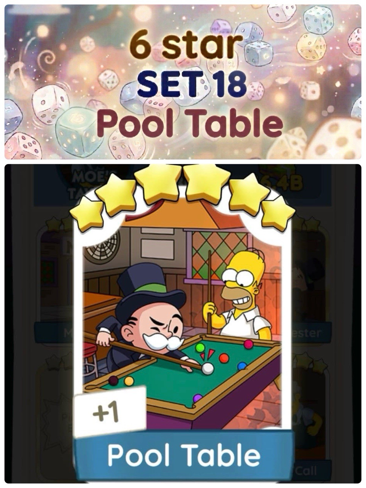 Pool Table - 6 Star - Set 18 Monopoly go