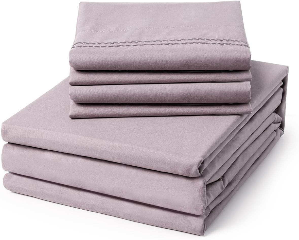 ClevaHome Queen Size Sheets 6 Piece Soft Breathable Luxury Bed Sheet Set