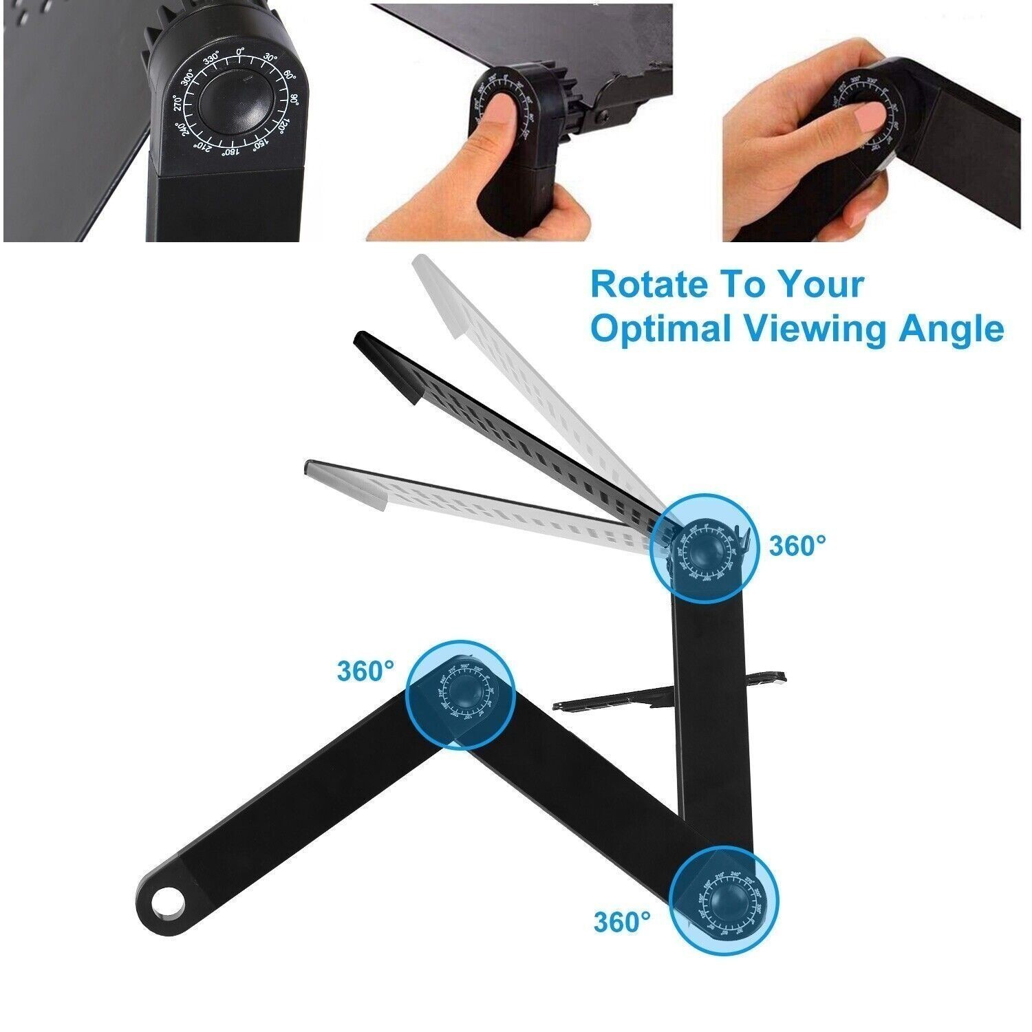 Foldable Laptop Table Stand Lap Sofa Bed Tray Computer Notebook Desk Adjustable
