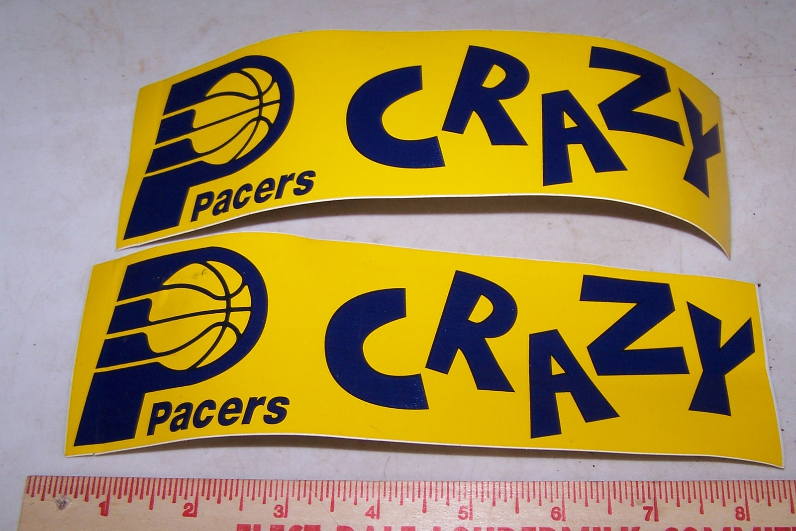 2 - 1997 Burger King Indiana PACERS CRAZY Bumper Stickers