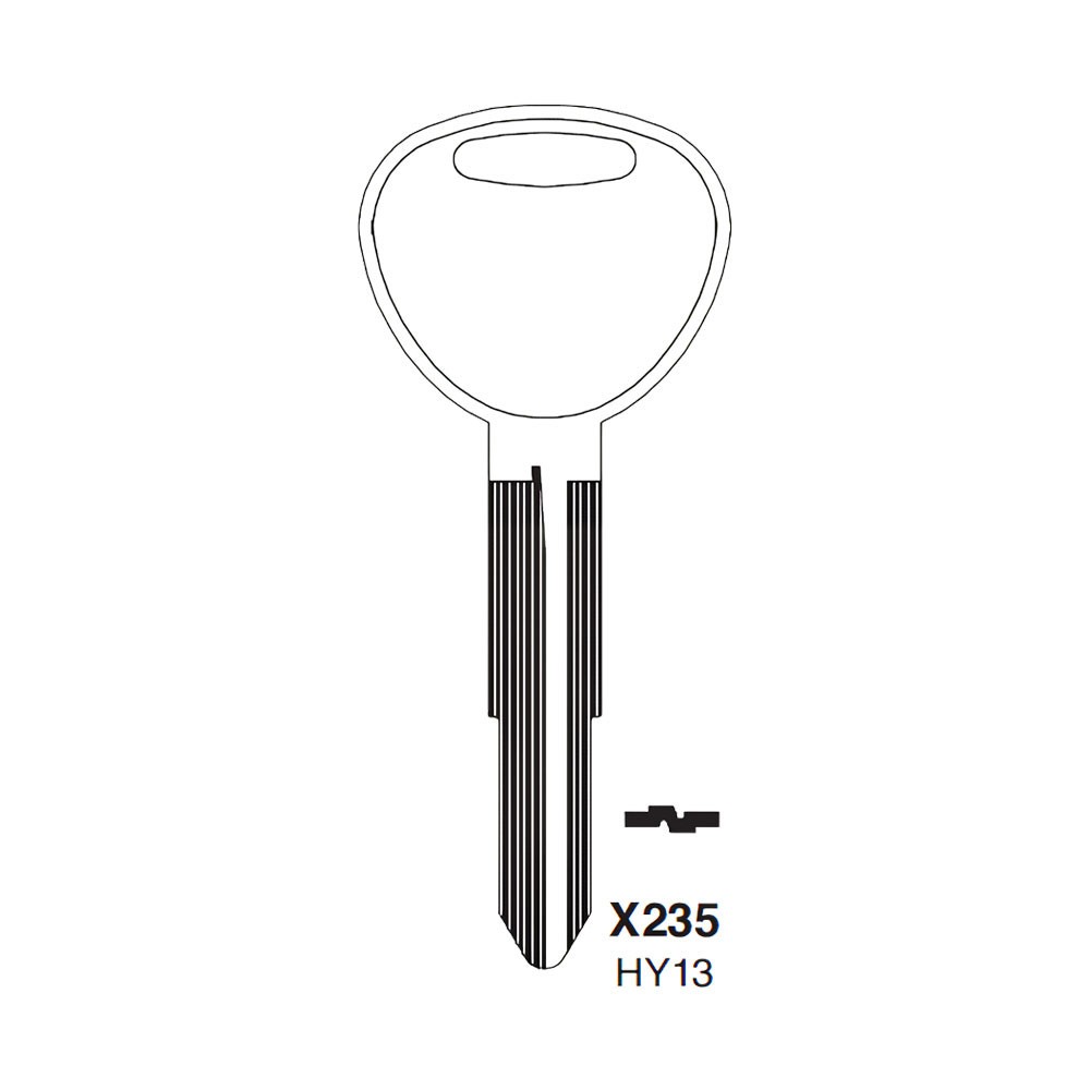 HY13 / X235 Key Blank Nickel