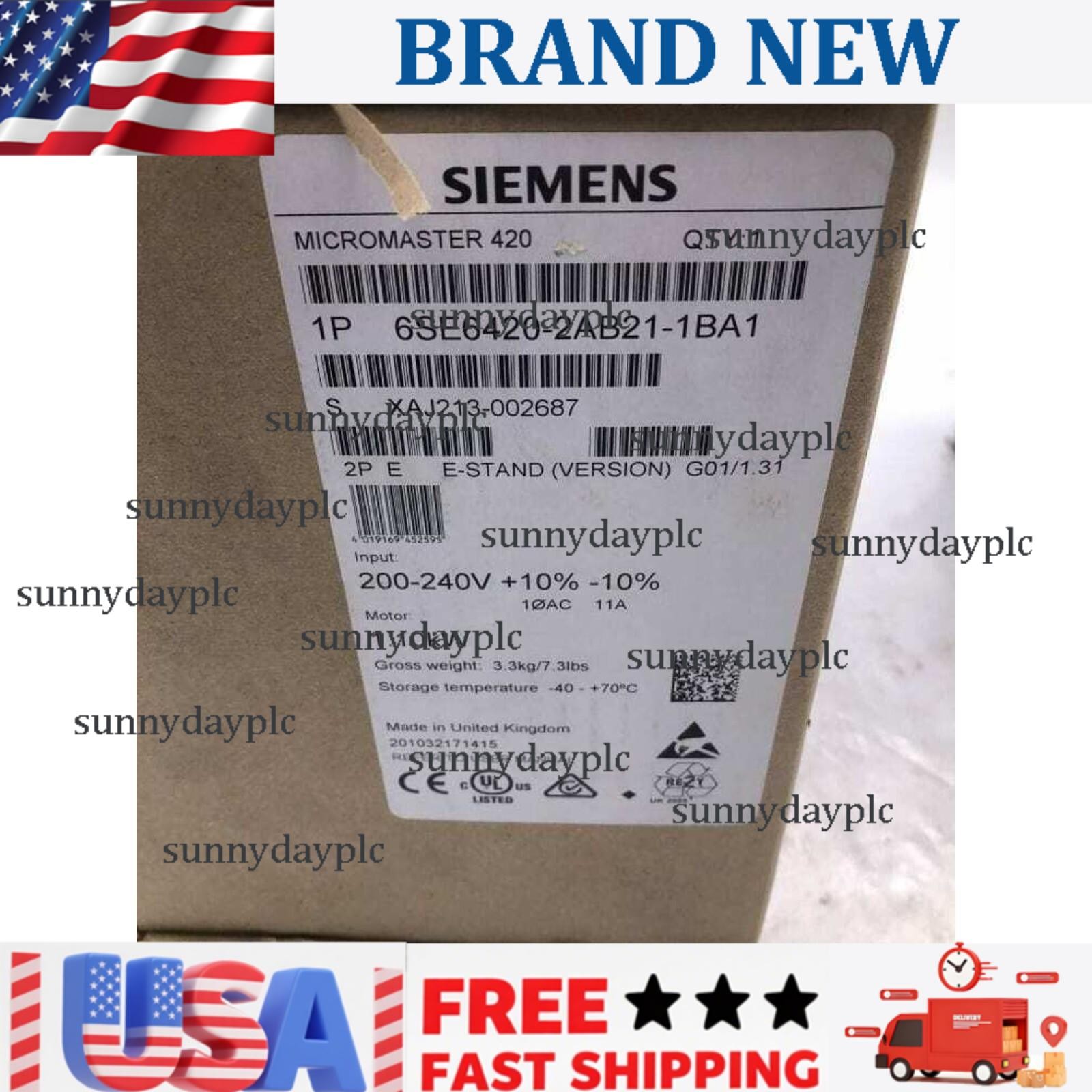 Siemens Micromaster 420 6SE6420-2AB21-1BA1 Frequency Inverter 650Hz Parts/Repair