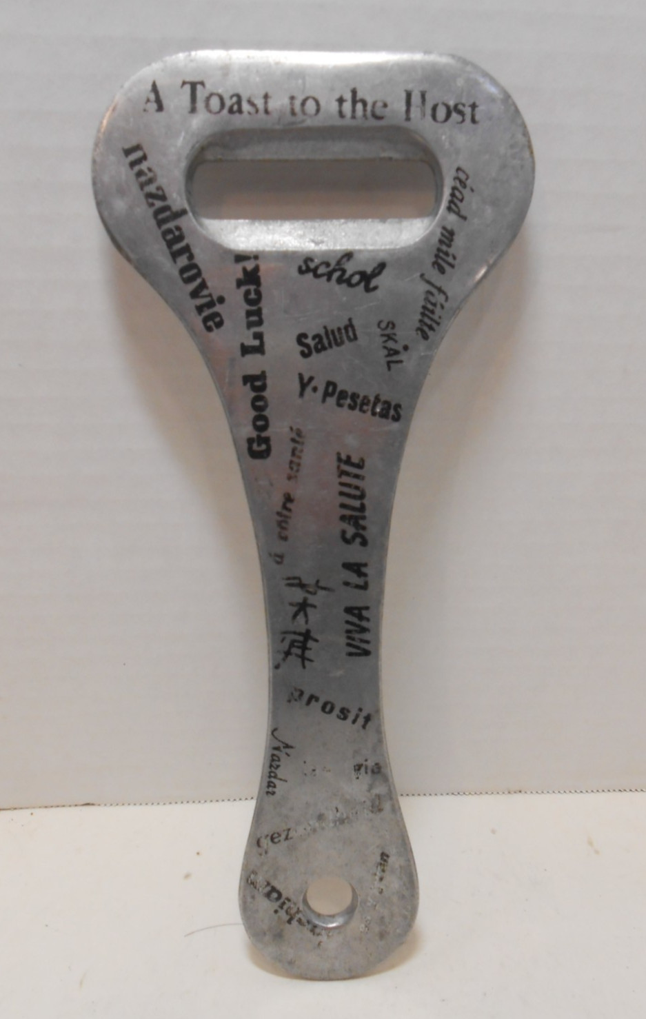Large 10" Souvenir Bottle Opener " A Toast To The Host " Italy Bar Man Cave