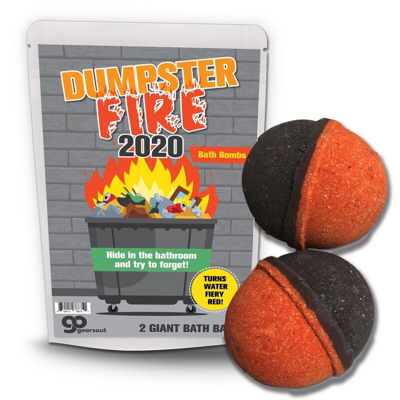 Dumpster Fire 2020 Bath Bombs - XL Black Cherry Bath Fizzers - Funny 2020 Gifts
