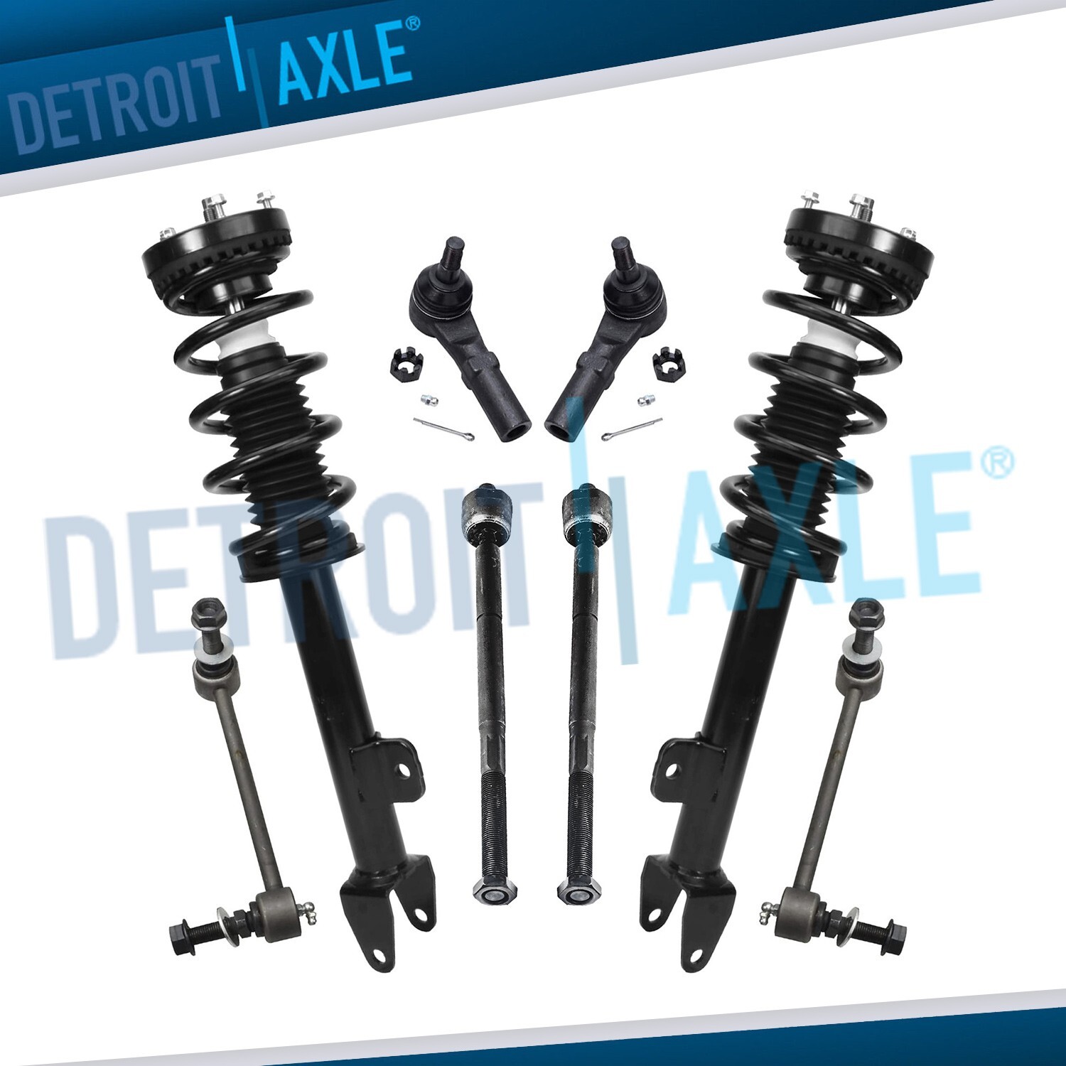 RWD Front Struts & Coil Spring Tie Rods Sway Bars for Dodge Charger Challenger