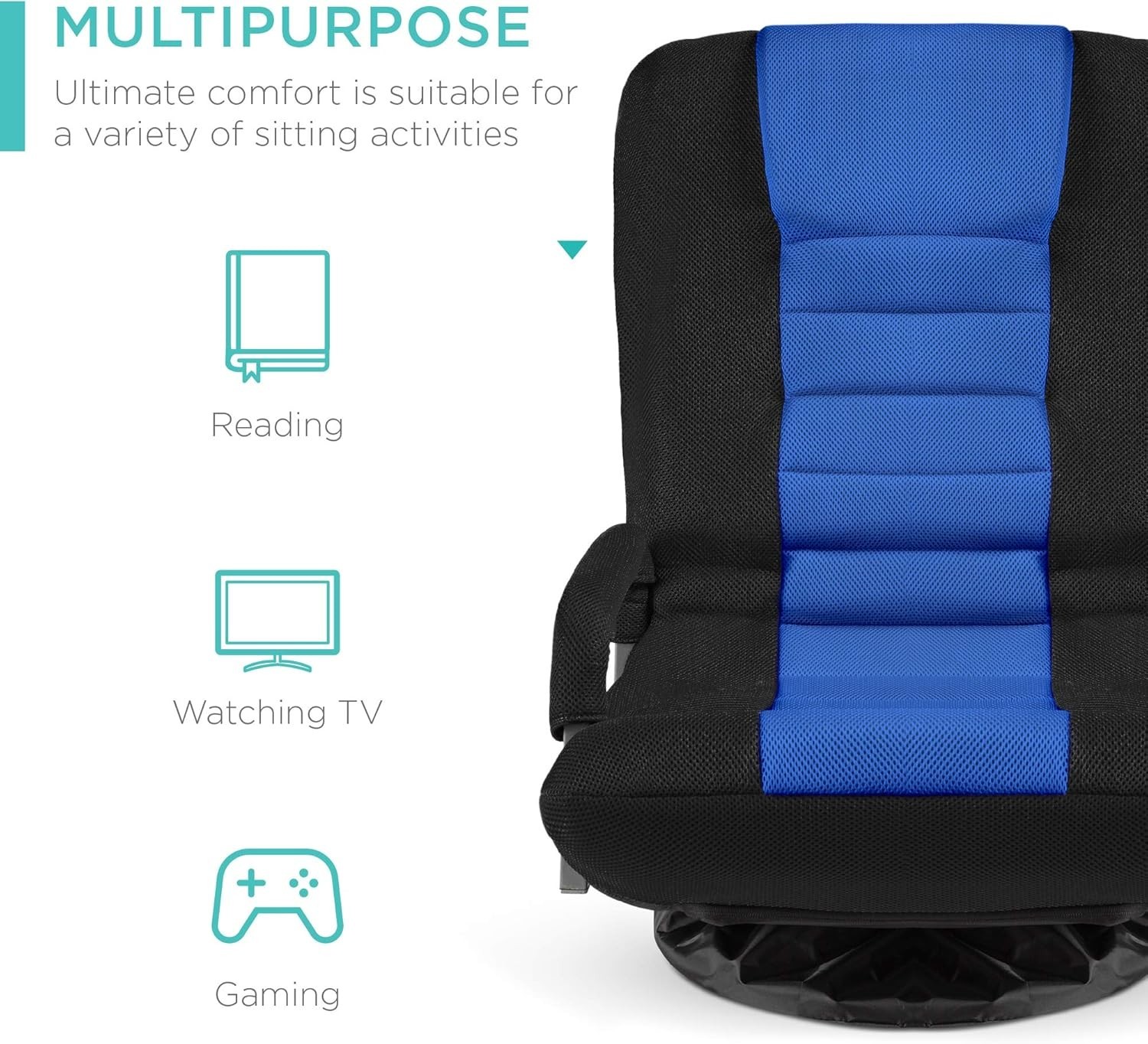 Swivel Gaming Chair 360 Degree Multipurpose Floor Chair Rocker for TV, Readin...
