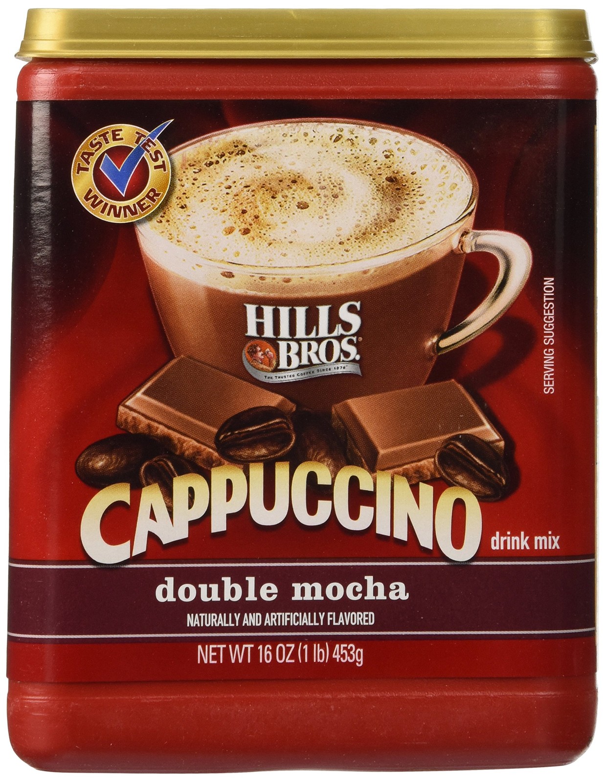 Hills Bros. Coffee Instant Cappuccino Double Mocha, 16 Ounce (Pack of 6)