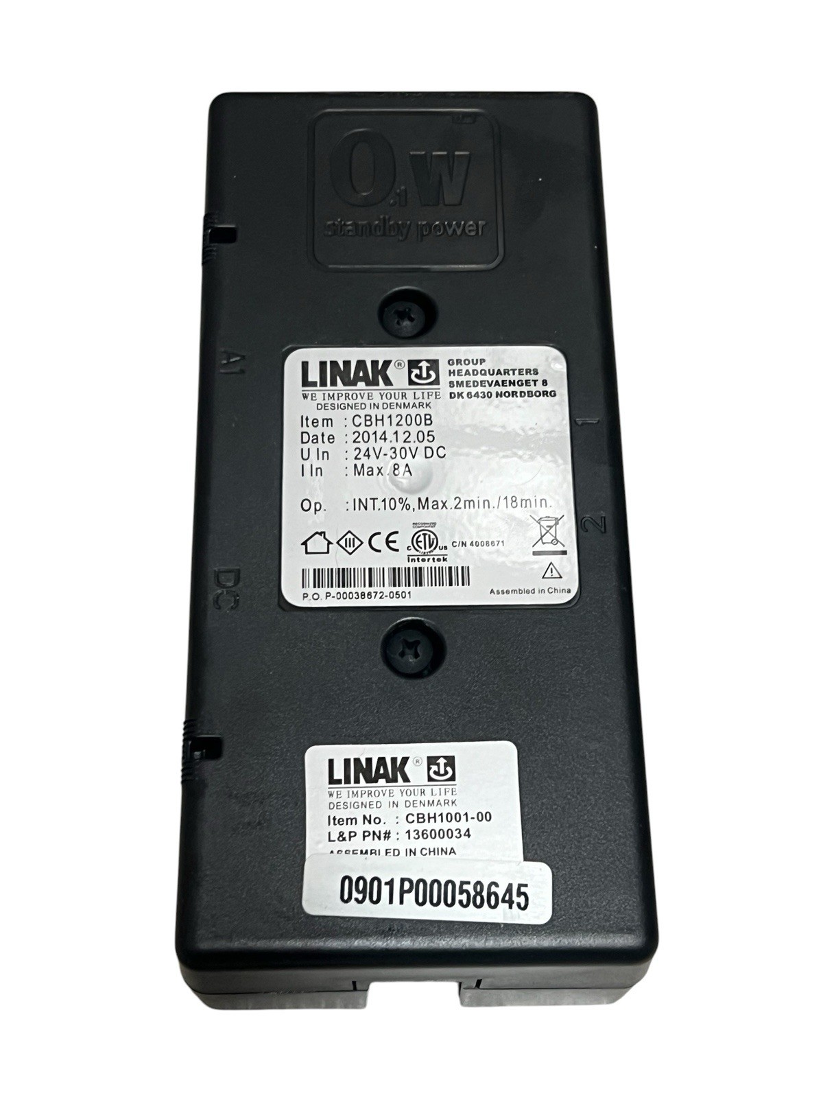 LINAK - CBH1200B Adjustable Bed CONTROL BOX, Serta Wired Remote, & Power Supply