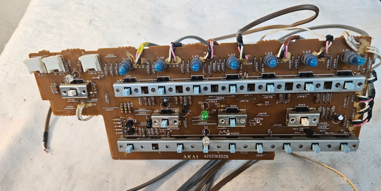AKAI AM-A70 Stereo Integrated Amplifier Receiver FUNCTIONS PCB