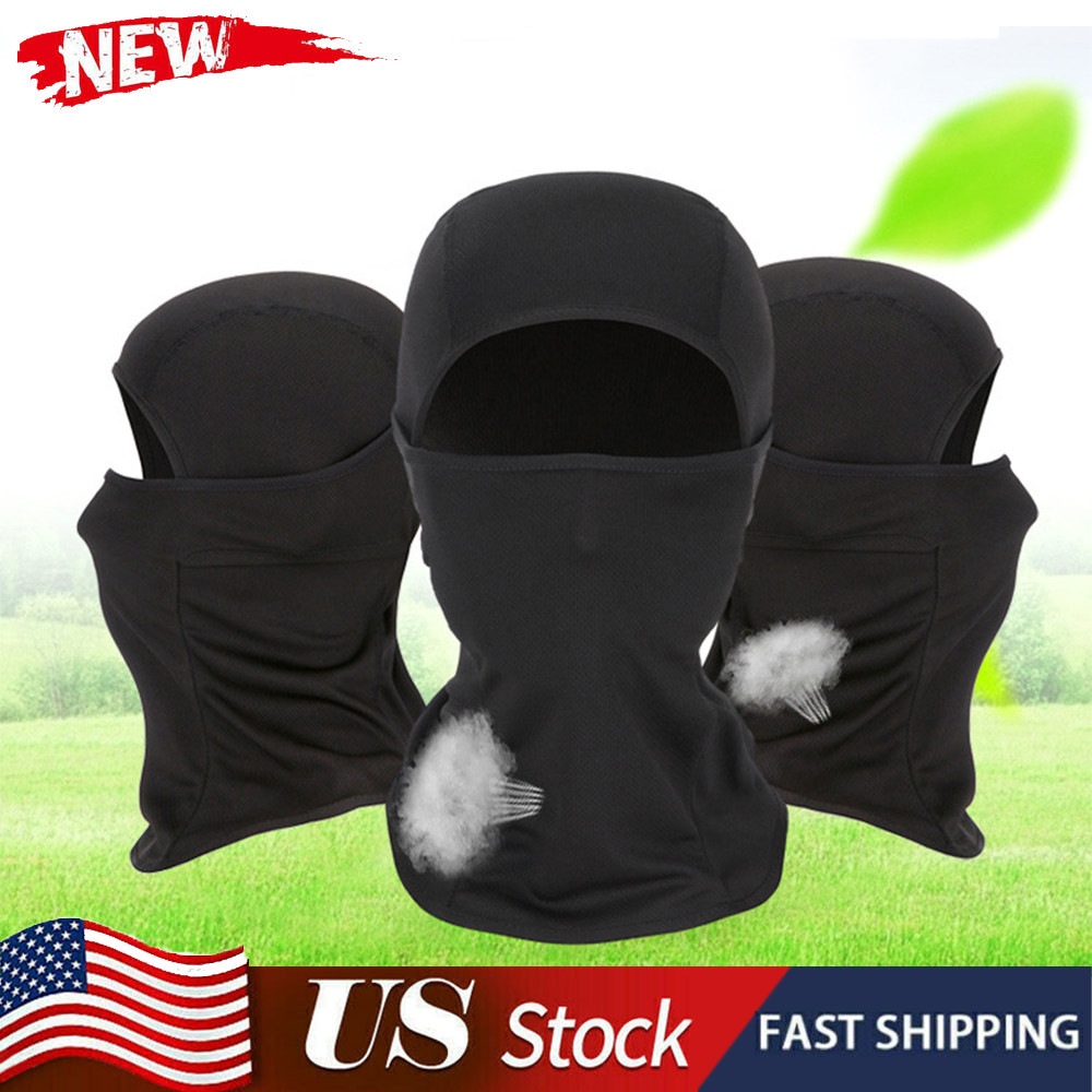 Black Tactical Balaclava Face Mask UV Protection Ski Sun Hood Cover for Men US