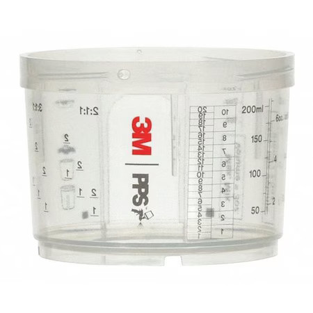 3M 26115 Spray Gun Cup, 6.8 Fl. Oz. Capacity, Pk2