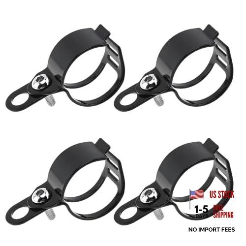 2 Pairs Motorcycle Fork Indicator Brackets, Motorbike Fork Light Black