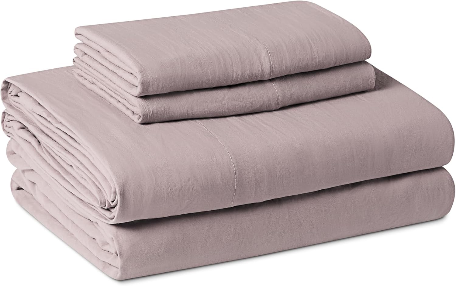 Brushed Microfiber Sheet Set Extra Soft W/ Natural Texture Breathable Elastic