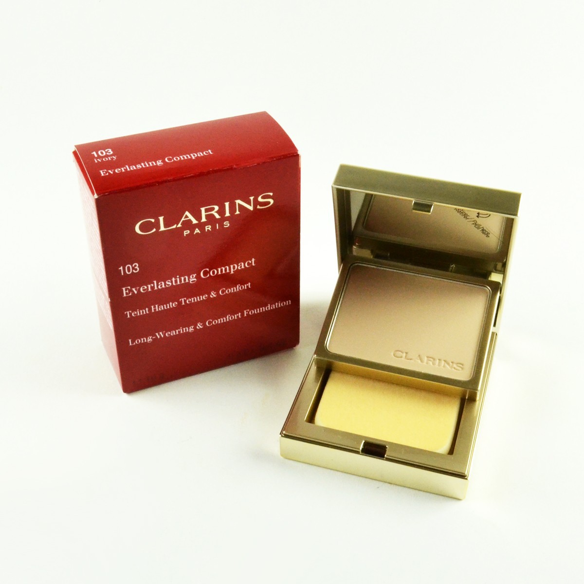 Clarins Everlasting Compact Long-Wearing & Comfort Foundation #103 Ivory - 10 g