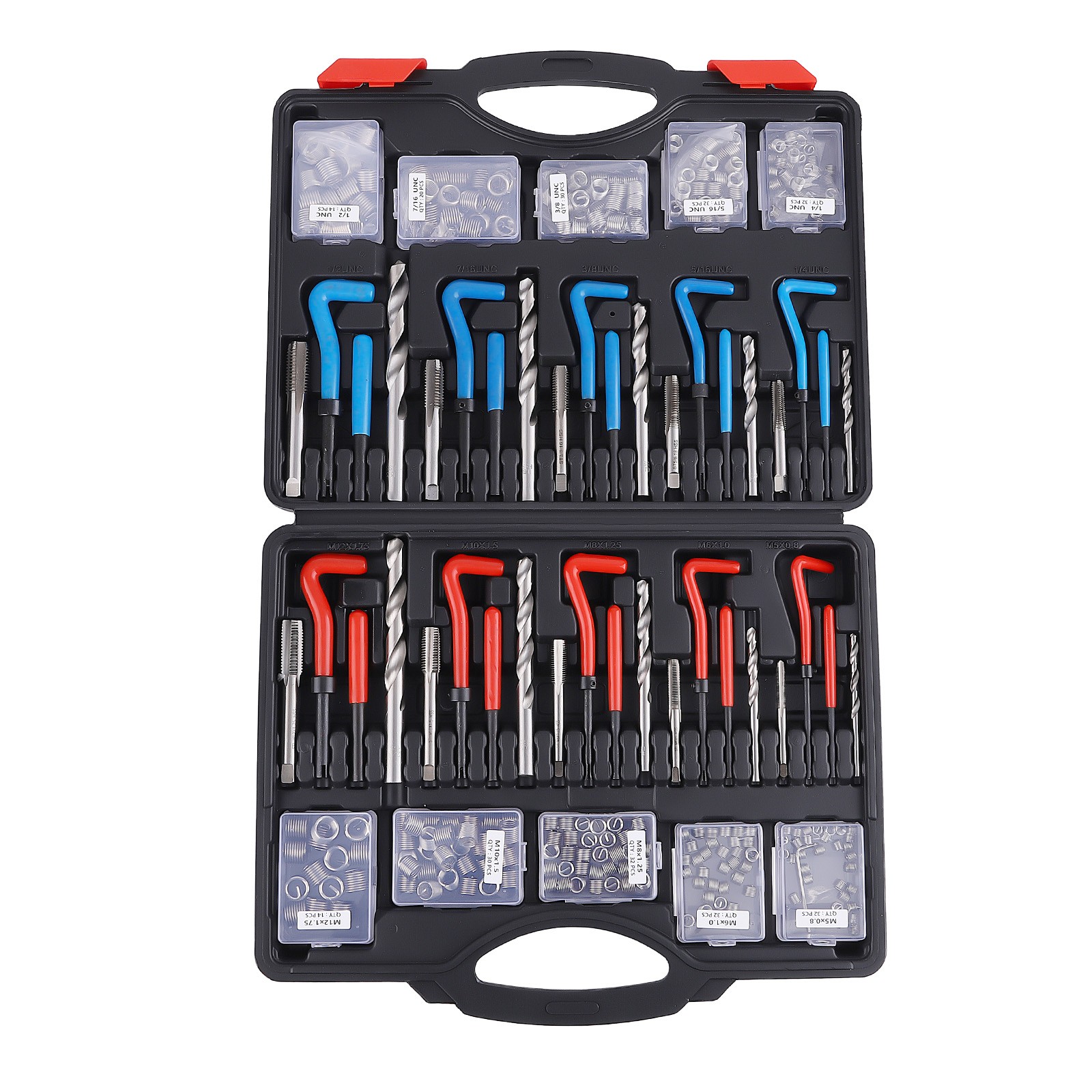 320-Piece Thread Repair Kit SAE and Metric Rethreading Tool Kit M5 M6 M8 M10 M12