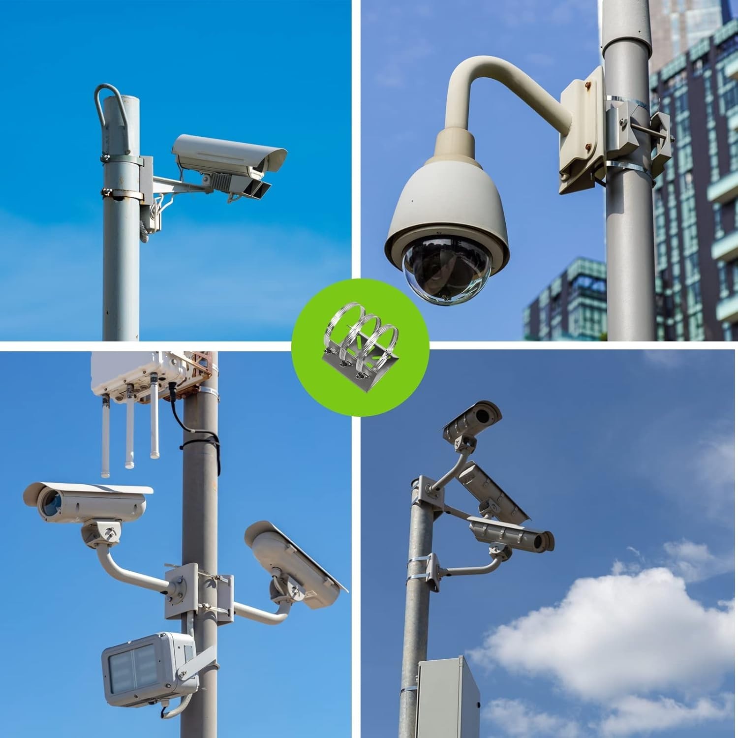 Stainless Steel Universal Wall Mounting Bracket for CCTV Cameras & AP Devices