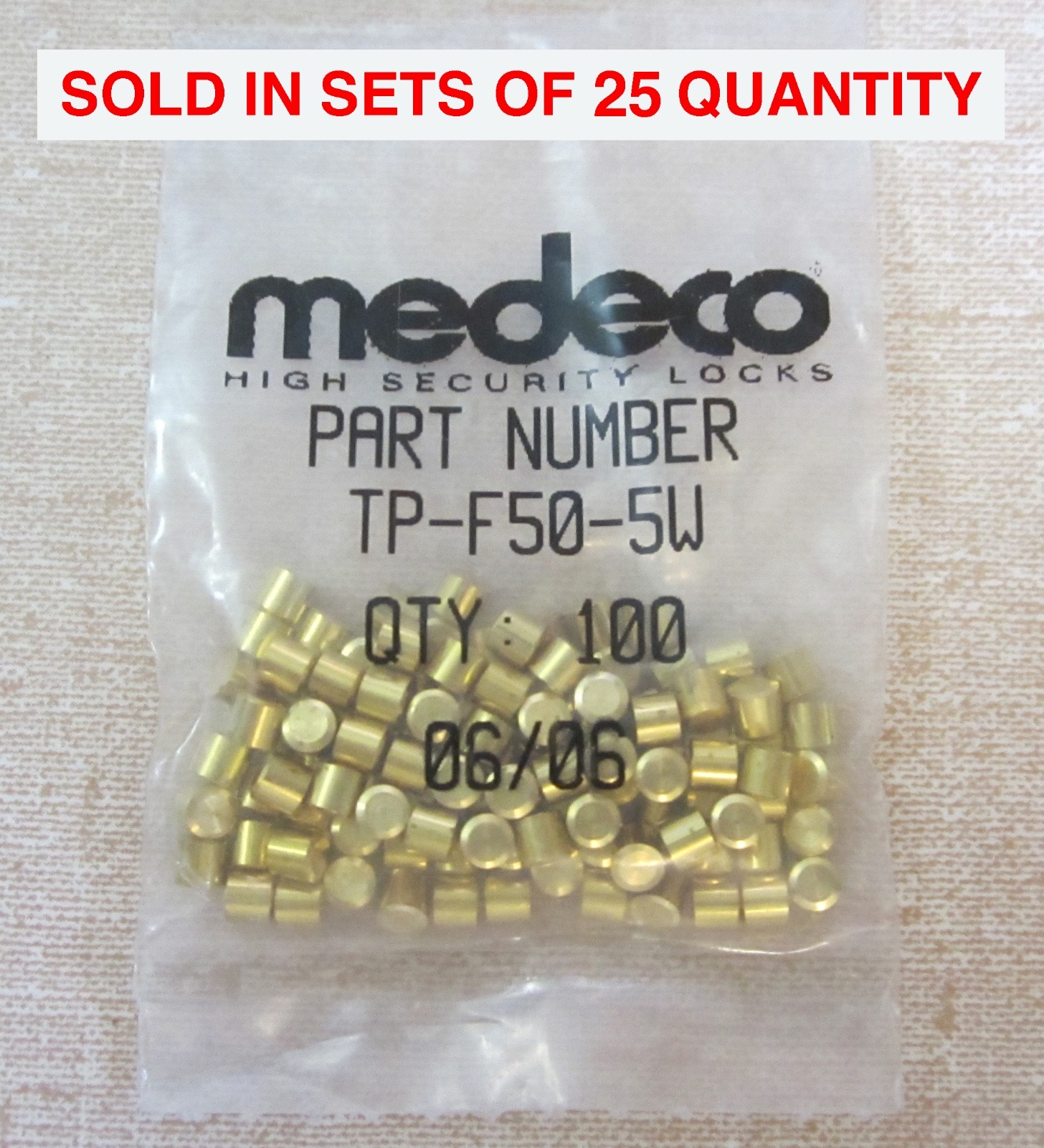 25 NEW Medeco Locks TP-F50-5W Medeco3/Biaxial Master Wafers (.025 increment)