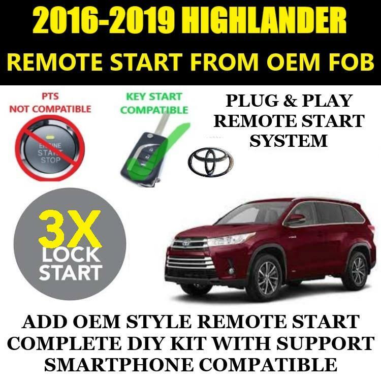 Plug & Play Remote Start 2018 TOYOTA HIGHLANDER Key Start