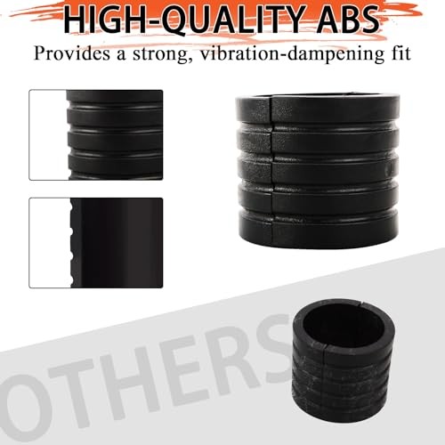 Universal Motorcycle Highway Peg Mount Spacers/Rubber Bushings, BLACK-25MM